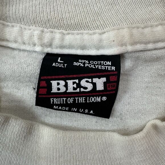 Vintage 80s Wolf Whizz Pale Ale Beer T Shirt Size L Graphic Tee Single Stitch - Picture 2 of 7